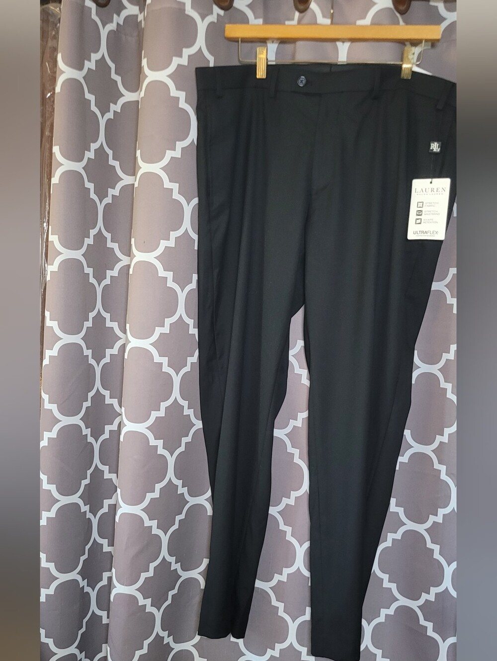 Lauren Ralph Lauren 38 x 30  Black Men's Dress Pants - Slim Tailored Fit